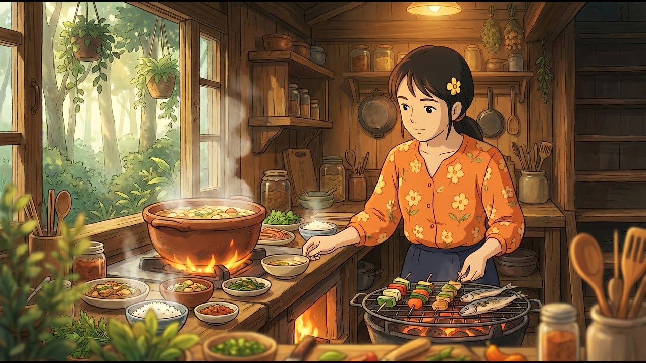 7 Days in a Hidden Treehouse: Cooking, Gardening & Raising Animals (Ghibli Vibe ASMR)