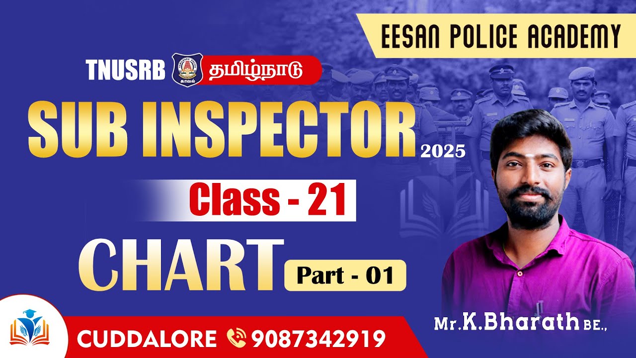 CLASS - 21 | SI & POLICE -FREE | CHART | EESAN POLICE ACADEMY | CUDDALORE - 9087342919