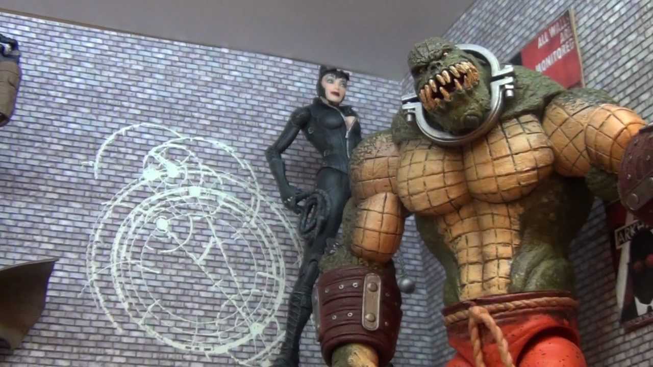Batman Arkham City Asylum Figures and Diorama (Killer Croc, Mr Freeze, Riddler etc)