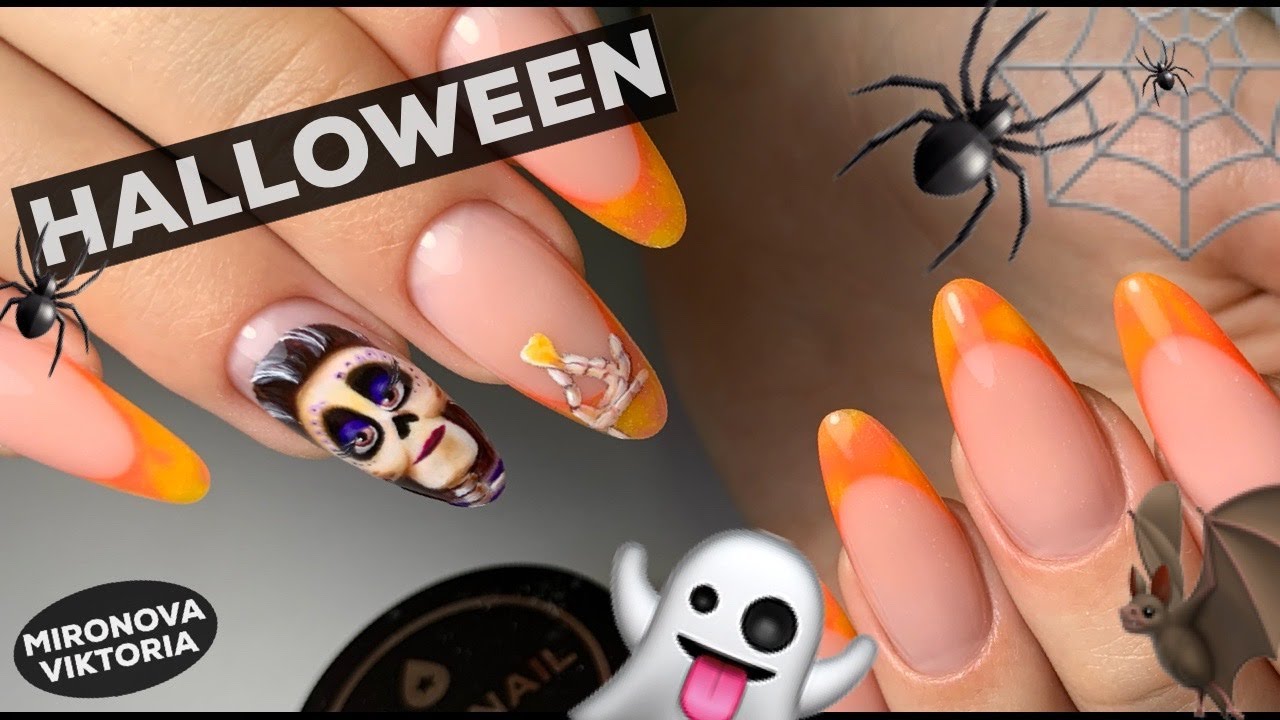Идея маникюра для HALLOWEEN/ Выкладной Френч/ KOKO