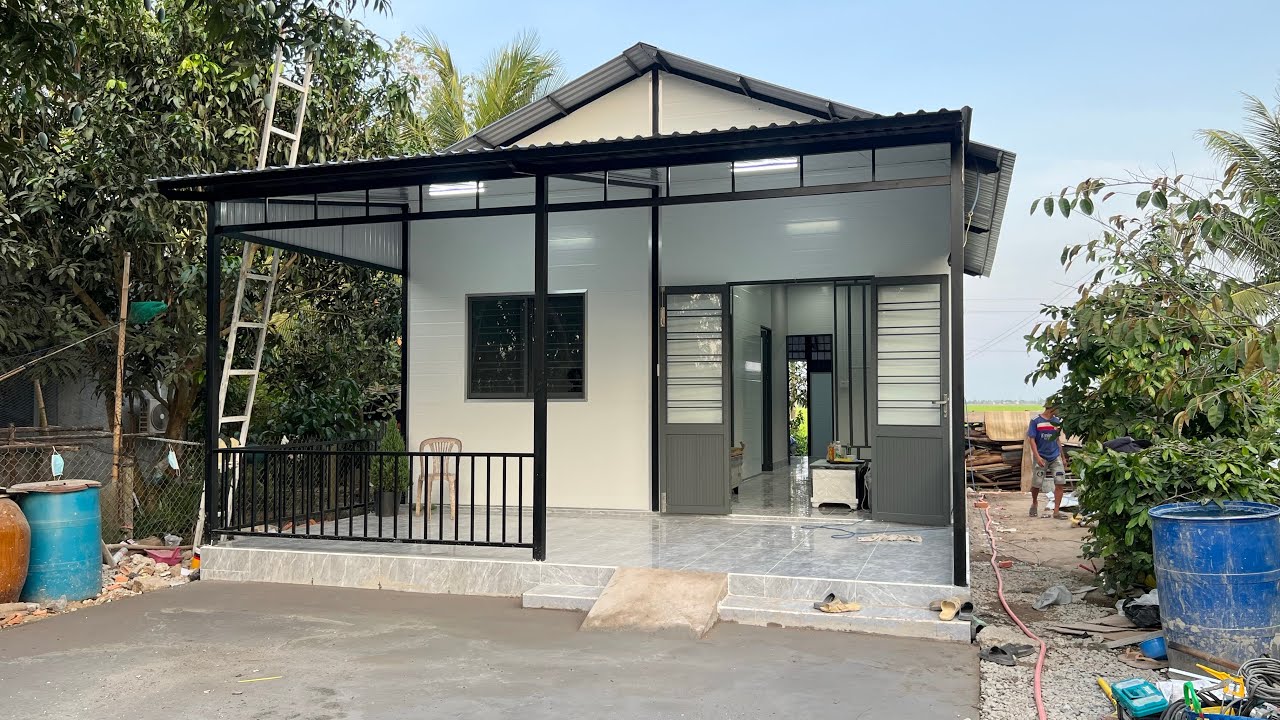 Căn nhà lắp ghép tấm Panel 84m2 hoàn thiện 20 ngày tại huyện Tân Hồng, Đồng Tháp… 0763271226