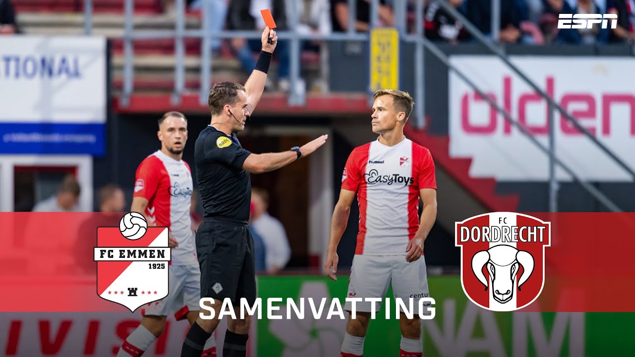 🤯 Spektakel met 6️⃣ DOELPUNTEN en 🟥 2 RODE KAARTEN in Emmen | Samenvatting FC Emmen - FC Dordrecht
