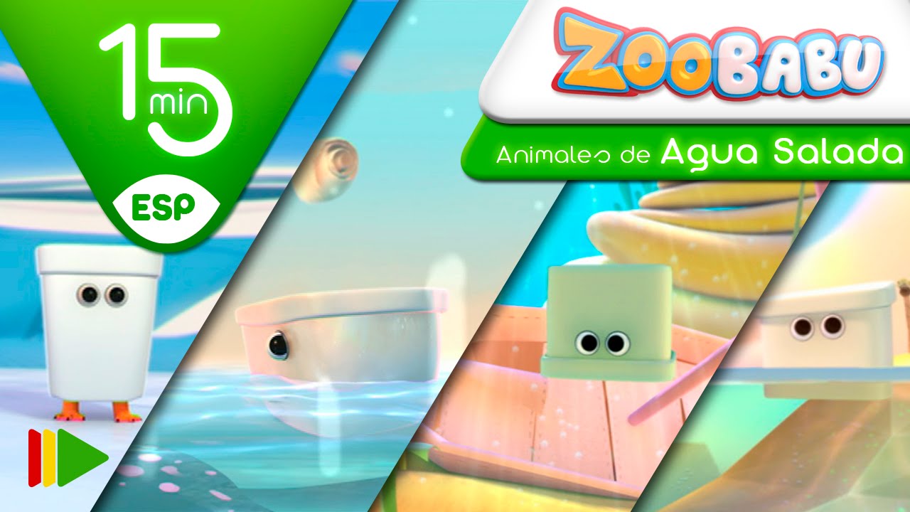 Zoobabu | Colección 18 (Animales de Agua Salada) | Episodios completos para niños | 15 minutos