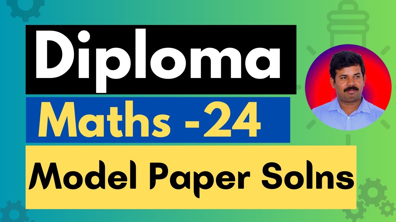 📚 Diploma Maths 2024 Model Paper Solution 📚 || 20SC01T