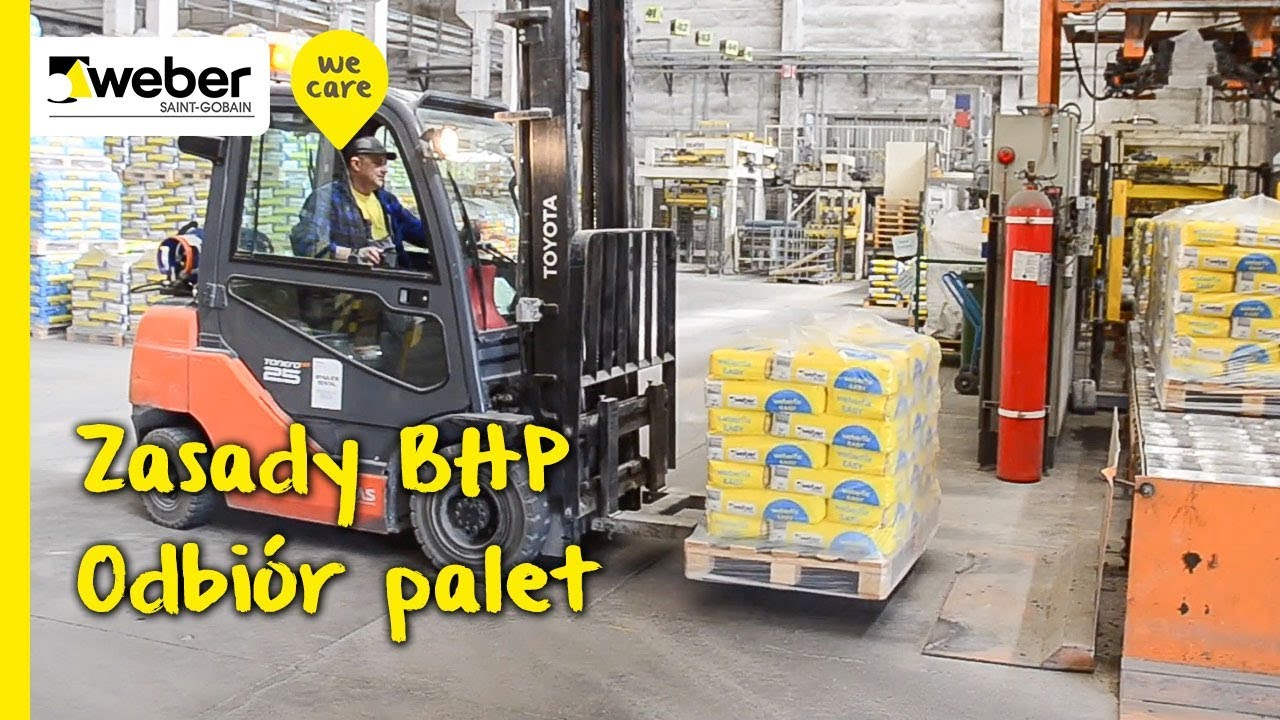 Zasady BHP - odbiór palet z linii produkcyjnej. Jak bezpiecznie przewozić palety?