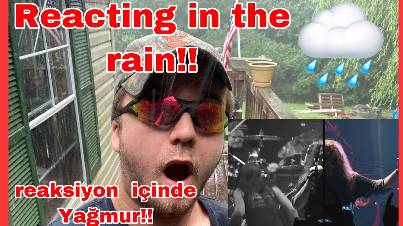 [Special reacting in the rain]American reacts to Türkish rock| Pentagram- Lions in a cage (Live)