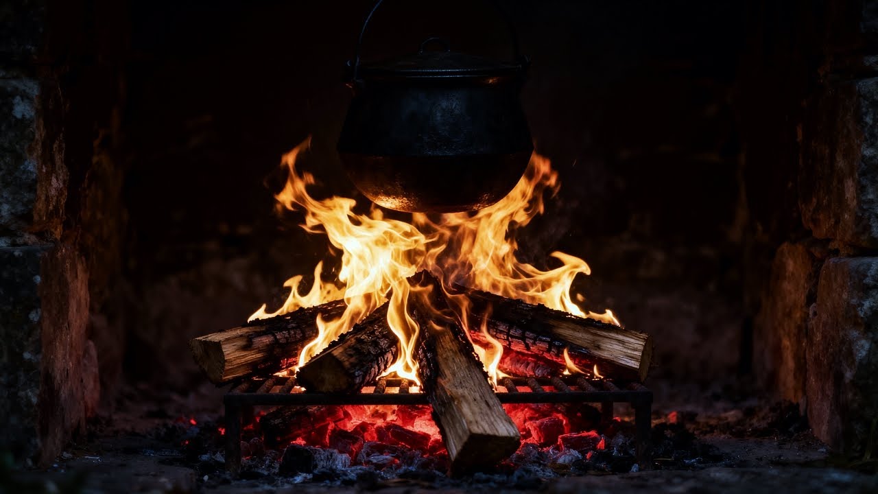 🔥 Cozy Fireplace Ambience with Crackling Fire Sounds | Realxing & Calm Atmosphere 4K