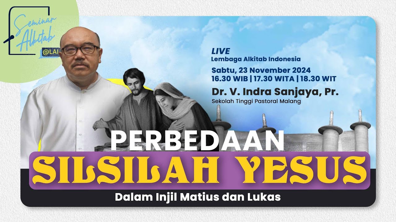 Perbedaan Silsilah Yesus dalam Injil Matius dan Lukas | Dr. V. Indra Sanjaya, Pr.