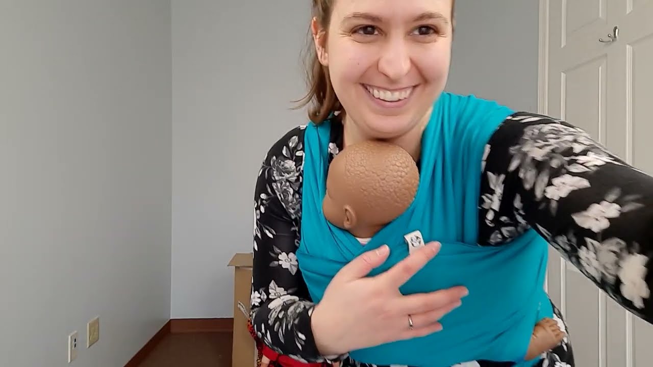 How to do Pocket Wrap Cross Carry in your stretchy wrap - first stretchy wrap carry
