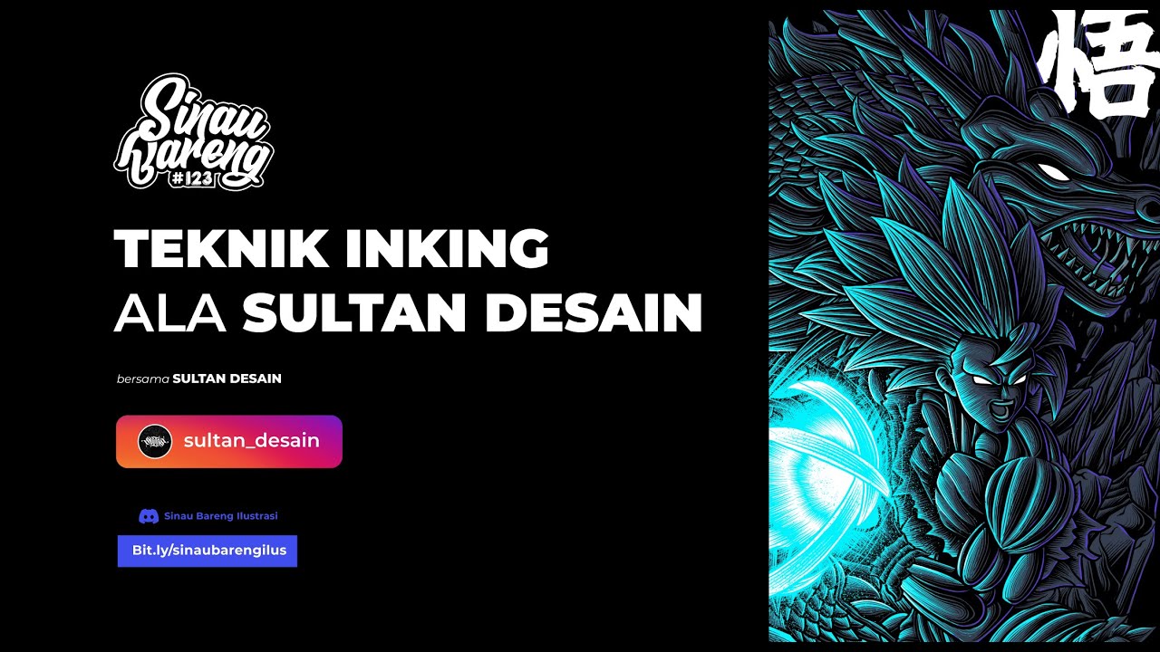 Sinau Bareng Ilustrasi - Teknik Inking Sultan Desain