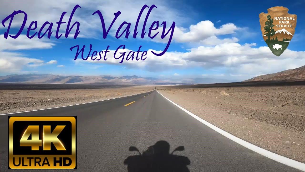 Riding Death Valley National Park Part 2.  Soothing POV 4K motorcycle ride (with music).