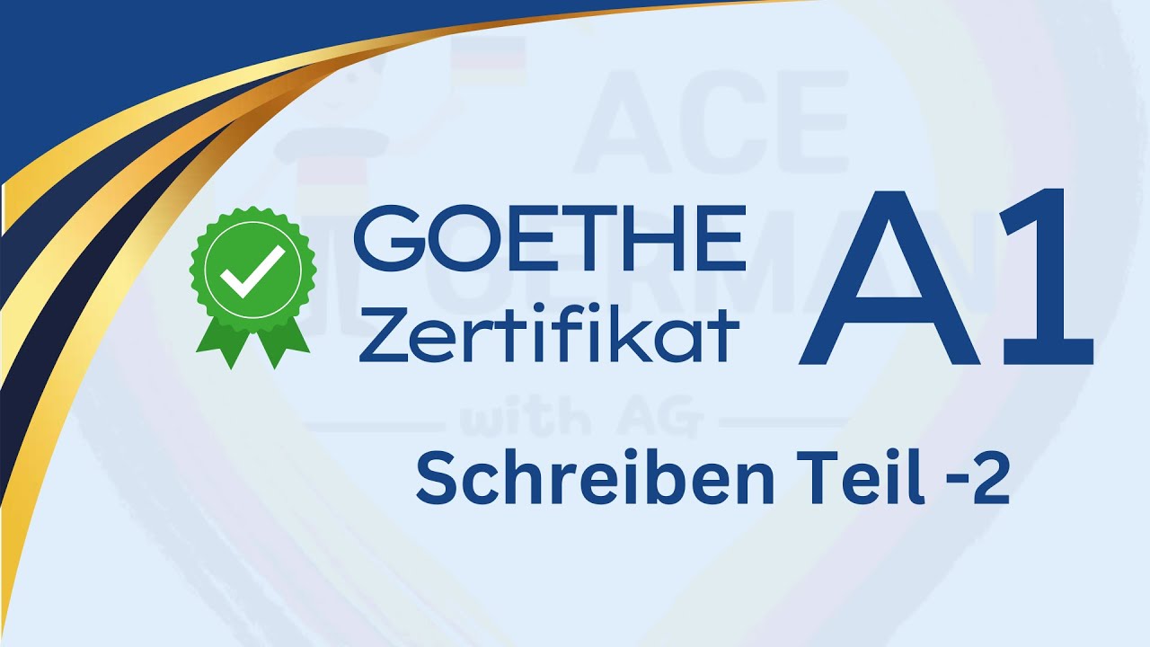 Goethe Zertifikat | A1 schreiben | Teil 2 | Übungen 1- 8 | 2025