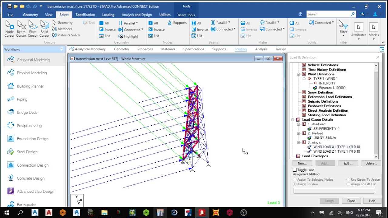 Design of a typical telecommunication mast in nigeria with staad pro