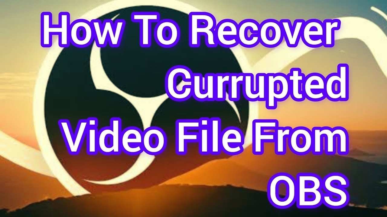How To  Recover corrupted File From OBS  #youtubevideo #recovery #video #viral