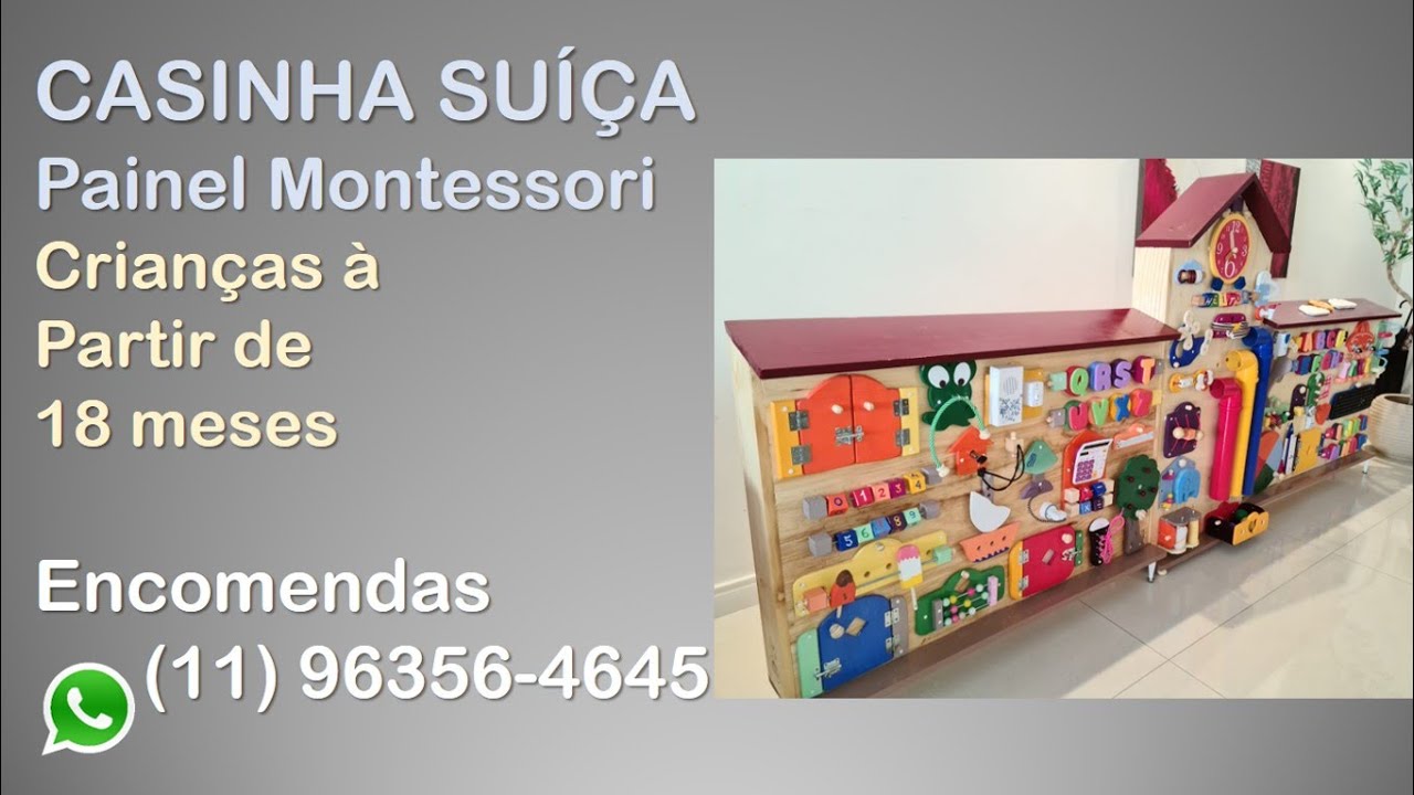 PAINEL SENSORIAL INFANTIL MONTESSORI - CASINHA SUÍÇA