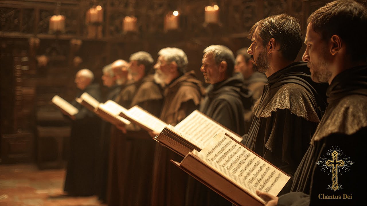 Monks Singing Gregorian Chant at Dawn | Sacred Morning Prayer in Latin Monastic Liturgy