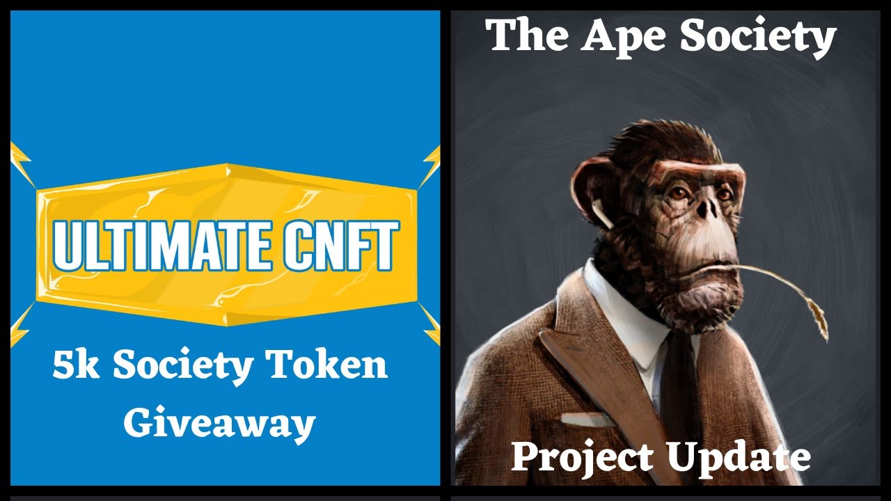 Cardano NFT Blue Chip Project ~ The Ape Society ~ 5K Society Token Giveaway ~ Project Update ~