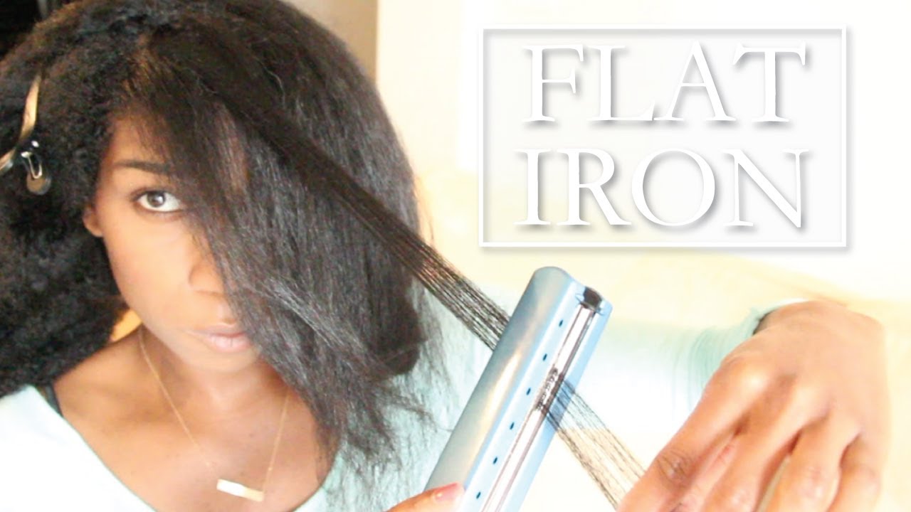 Flat Ironed Natural Hair! Low Heat - Naptural85