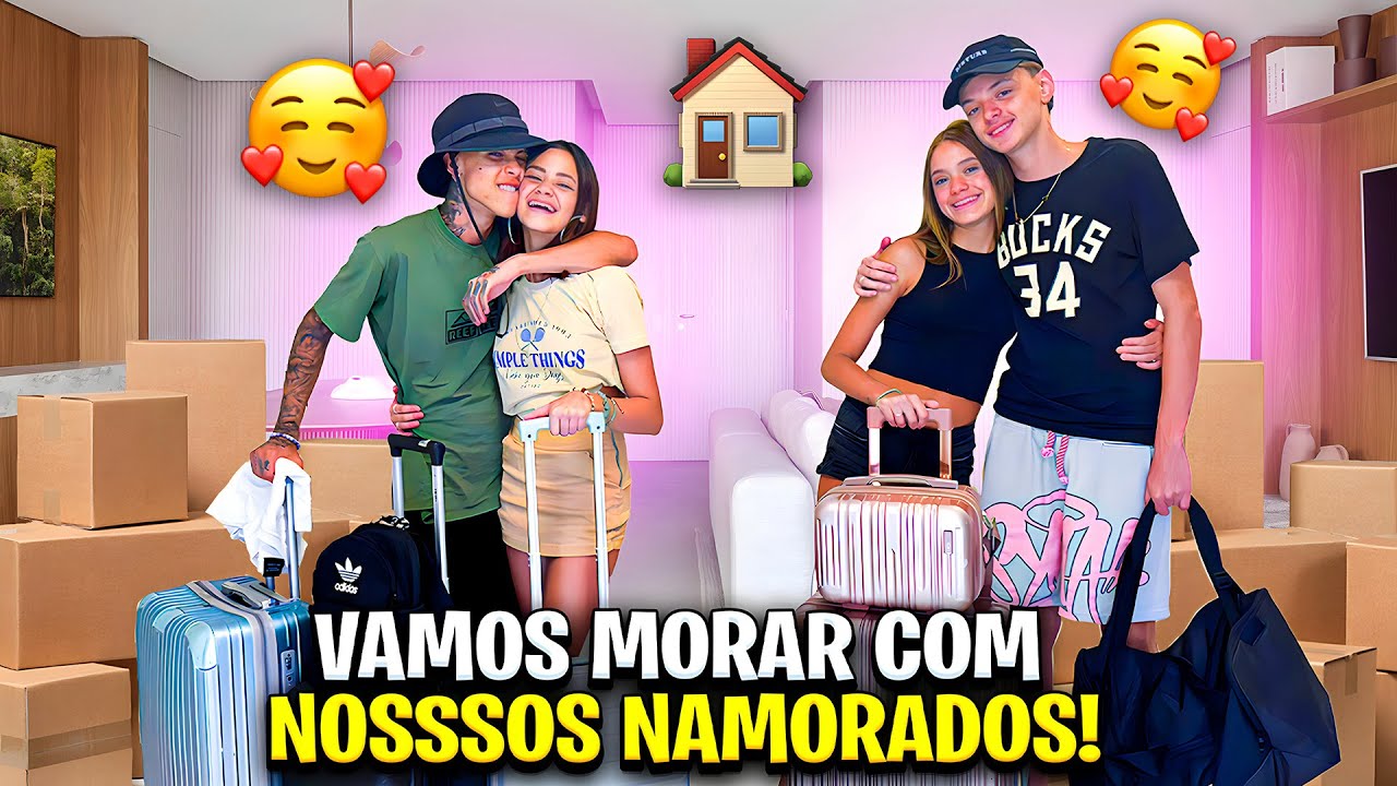 OS NAMORADOS VIERAM MORAR NA NOSSA CASA!!