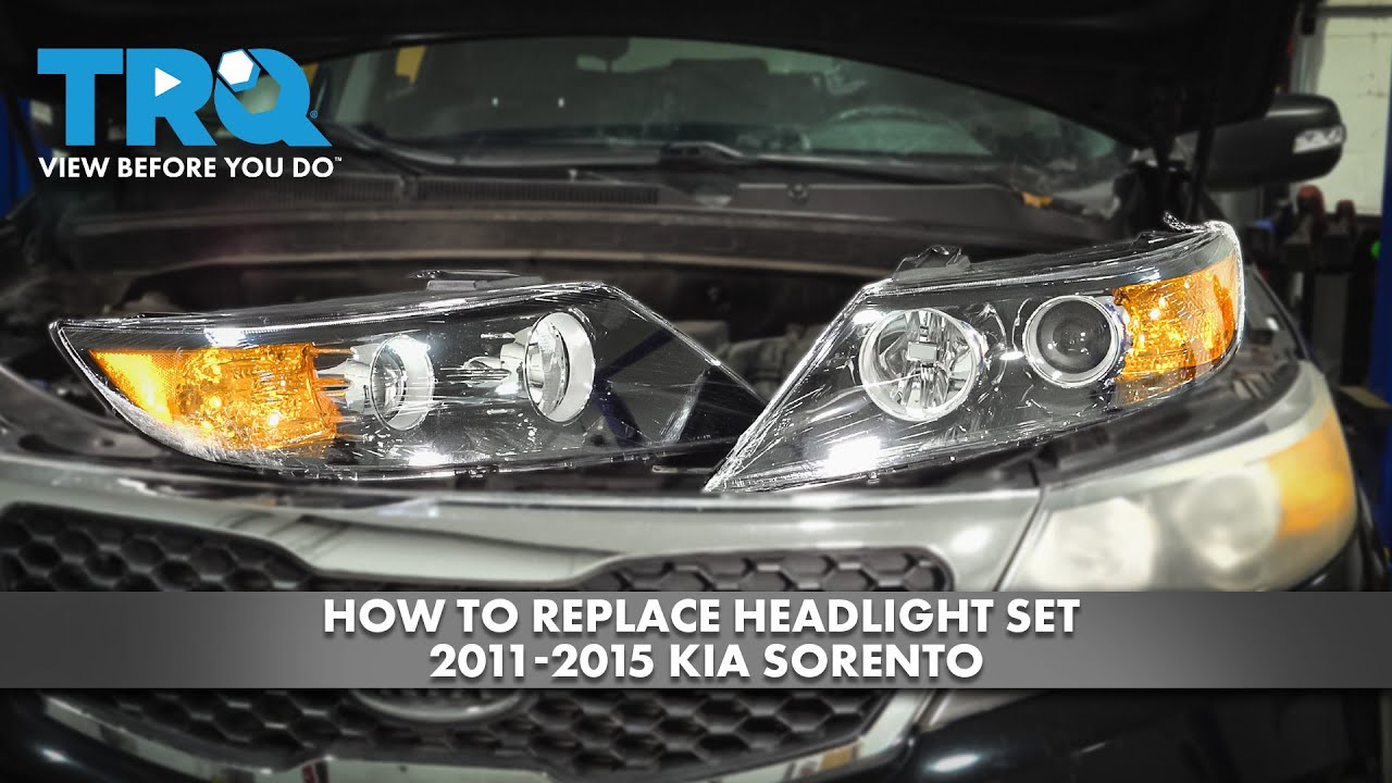 Как заменить комплект фар Kia Sorento 2011-2015