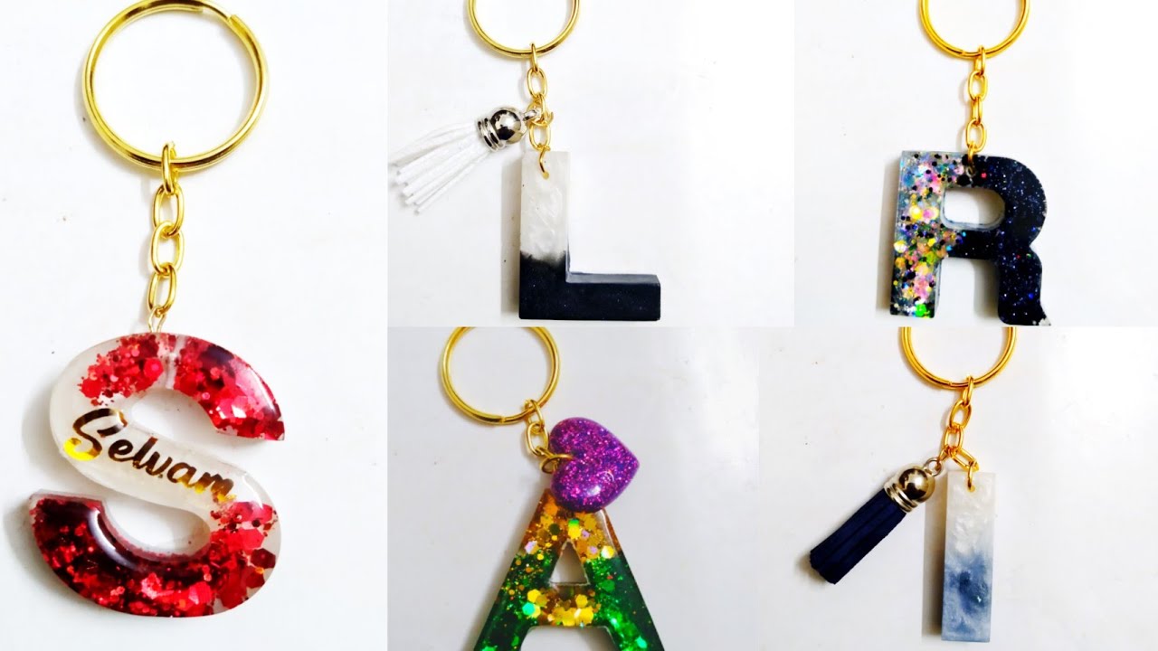 Multi shade resin alphabet Keychain tutorial in Tamil|Epoxy resin complete tutorial|CWF