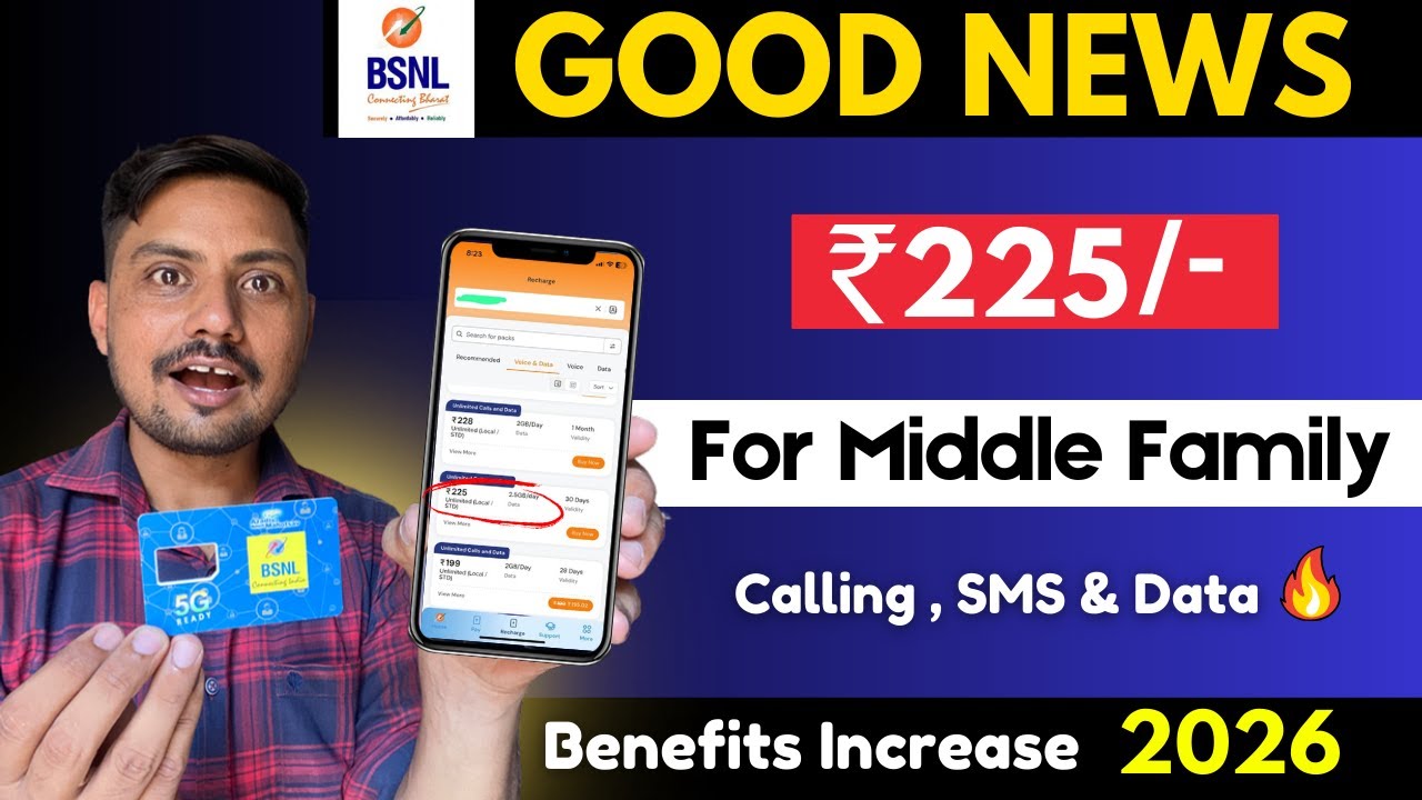 🚨 Breaking Update: BSNL launches new ultra-affordable recharge plans in 2026 &mdash; 3 GB Data U/C Call 🚨