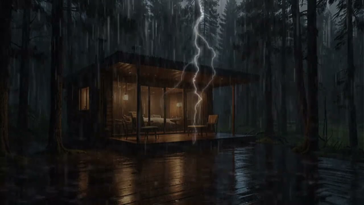 Cozy Rainy Night Ambience | Rain Sounds for Sleeping, Meditation & Calm