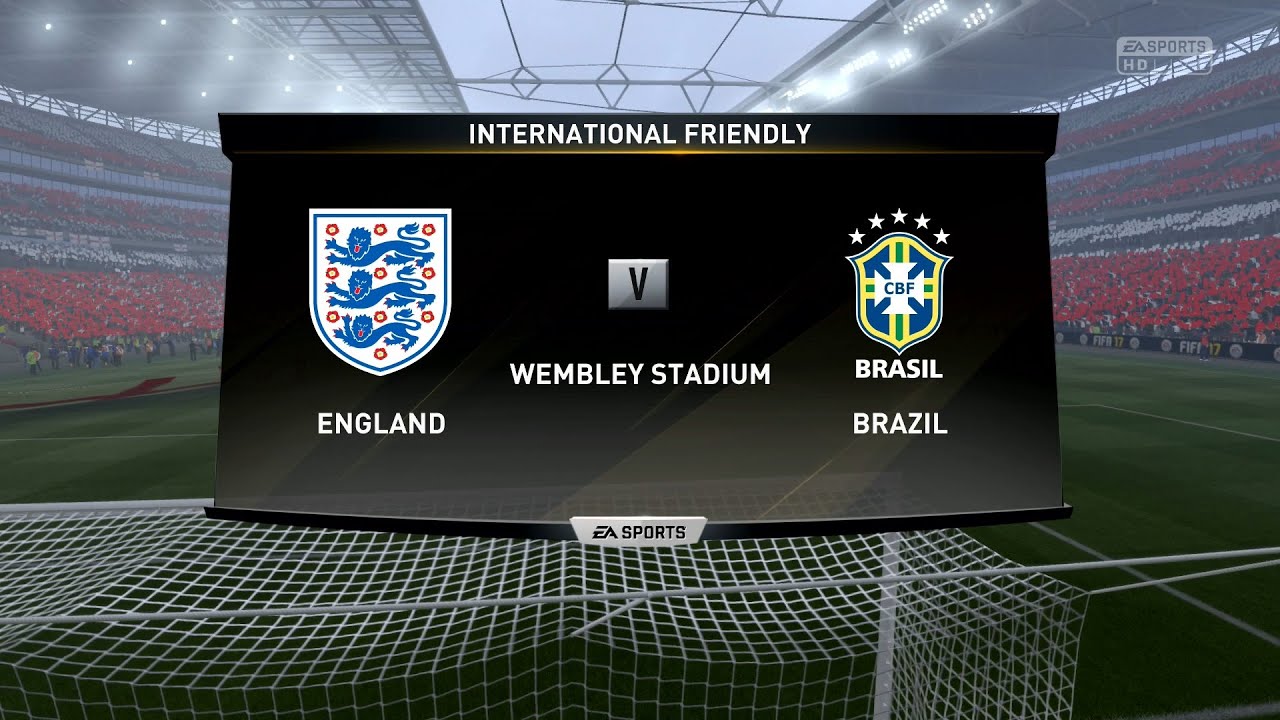 FIFA 17 | England vs Brazil - Full Gameplay (PS4/Xbox One)