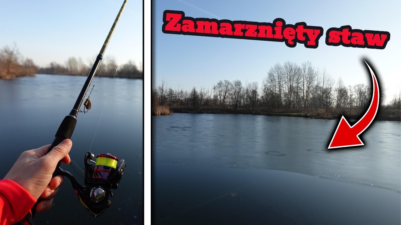 Zimowe łowienie na ZAMARZNIĘTYM stawie!