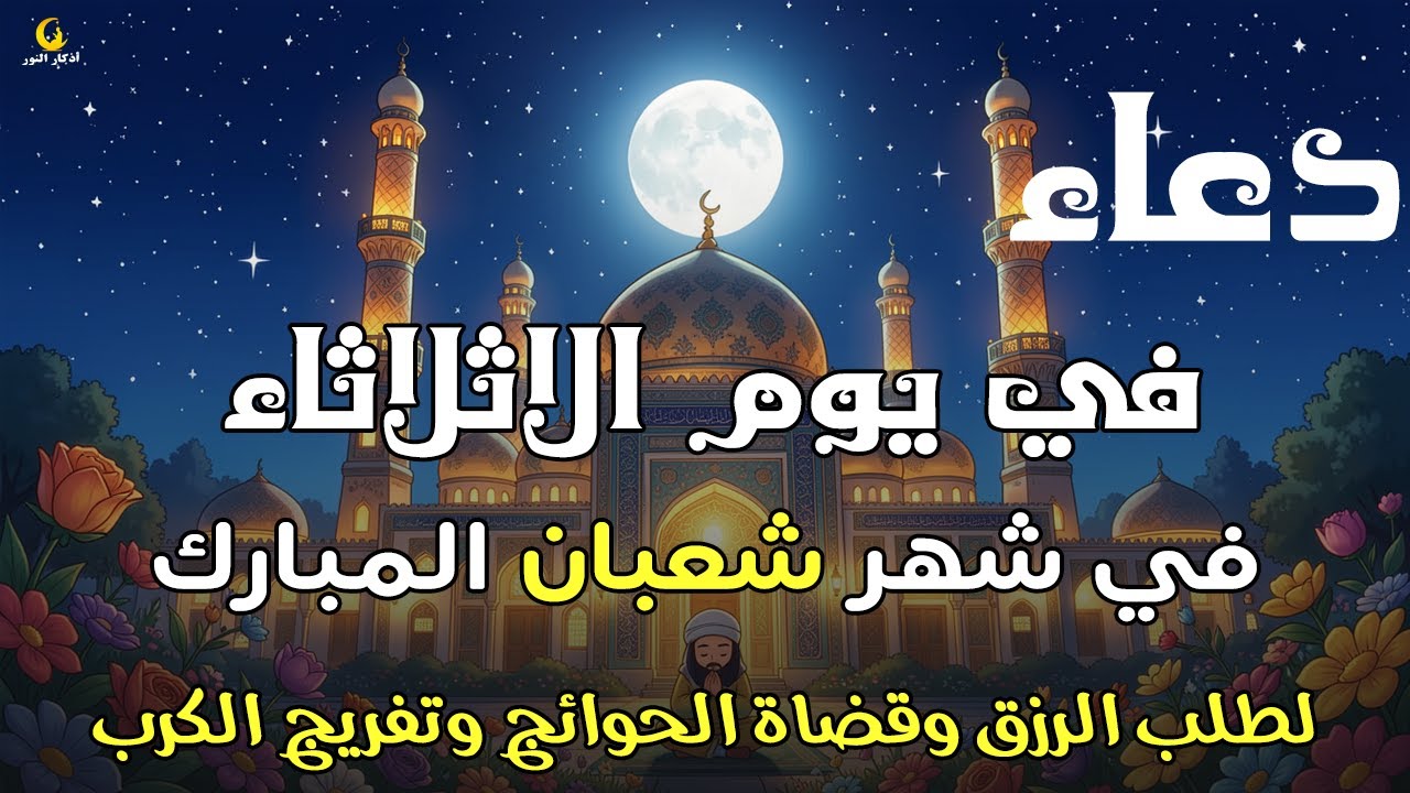 دعاء فى يوم الاثنين دعاء يوم 21 من شهر شعبان المبارك للرزق والشفاء العاجل وقضاء الحوائج 🤲4k