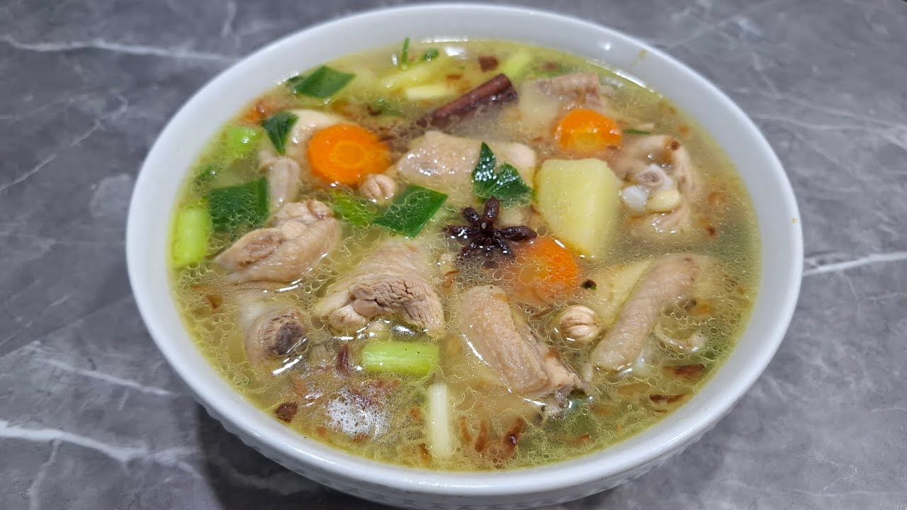 Cara membuat resep SOP AYAM BUMBU REMPAH ENAK BANGET