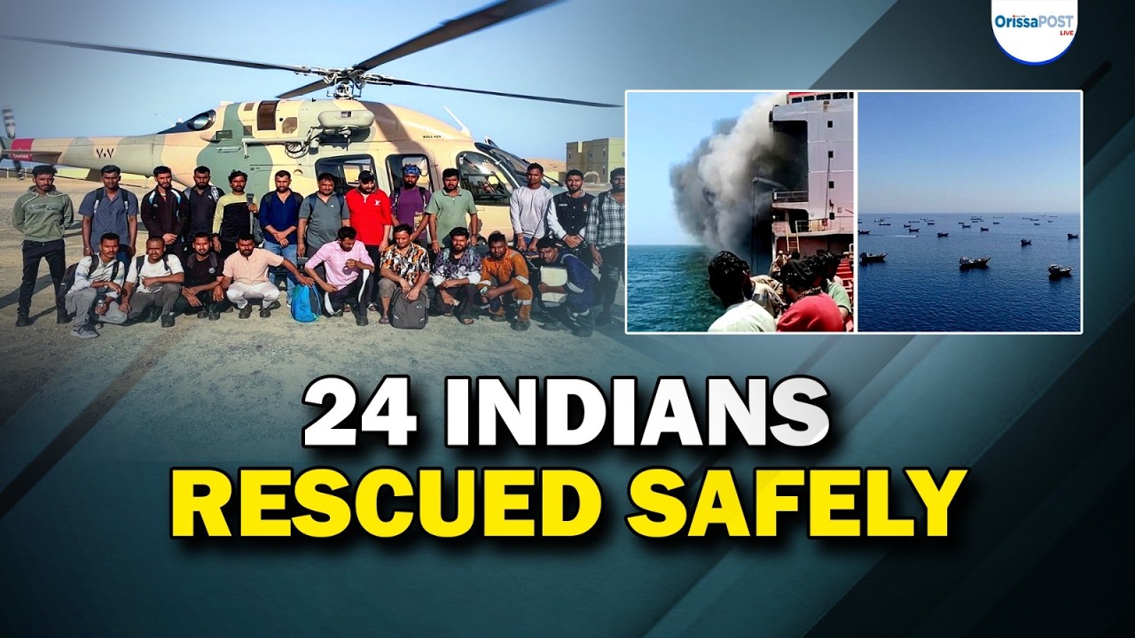 24 Indian crew members rescued after missile attack on tanker off Oman coast | Indian Coast Guard