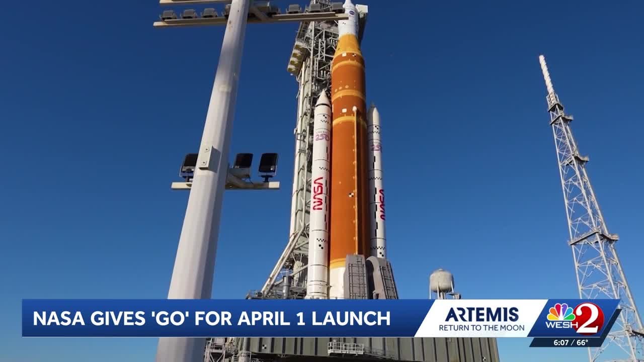 NASA gives 'go' for April 1 launch of Artemis II
