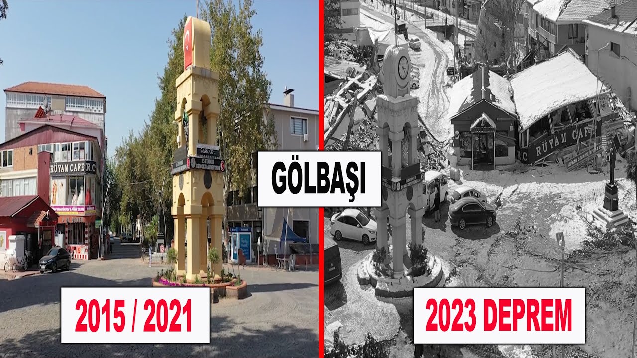 Adıyaman Gölbaşı Depremi – Gölbaşı Meydanı Eski Hali / Deprem Sonrası Hal #gölbaşı #adıyaman #deprem