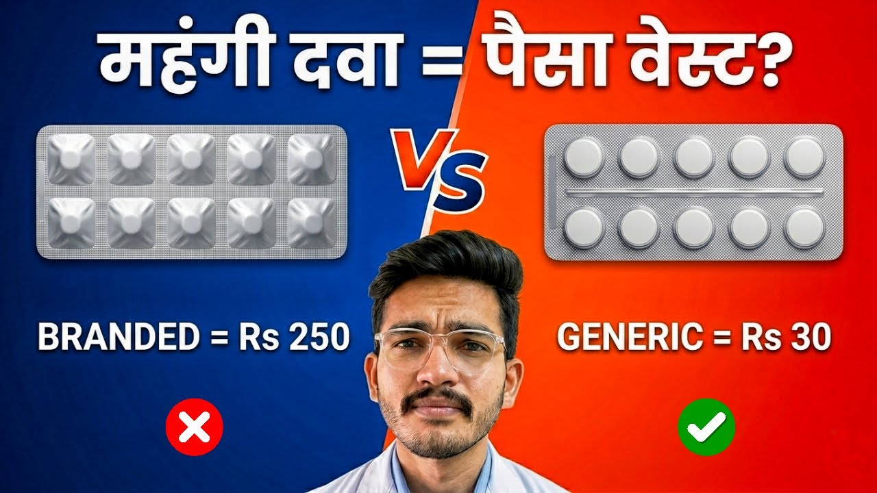 Kya Sasti Dawa (Generic) Asar Nahi Karti? Branded vs Generic Medicine 