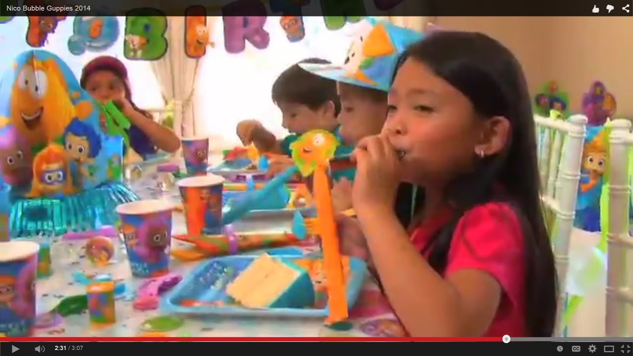 Nico acting in Party City Bubble Guppies commercial