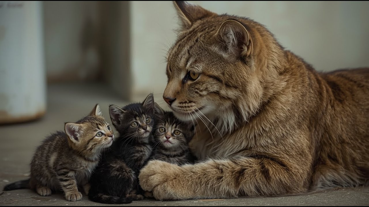 They Were Abandoned Kittens—Until a Wild Bobcat Became Their Mom