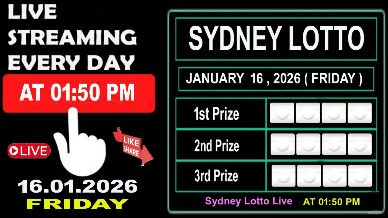 Sydney Lotto Live Result January 16, 2026 | Lotto Live