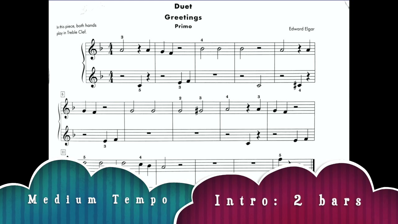 ''Greetings'' Piano Duet :: John Thompson Easiest Piano Course Part 2 (Play-Along) SECONDO part 🎹
