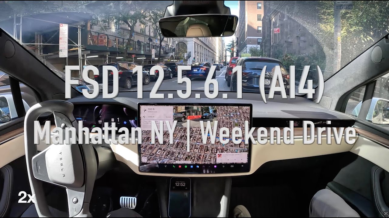 Manhattan Madness: Tesla FSD 12.5.6.1 Tackles NYC Traffic W/ No Disengagements