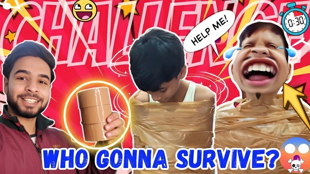 TAPE ESCAPE CHALLENGE😱|| Trapped KIDS Trying to Escape 😂  #viral