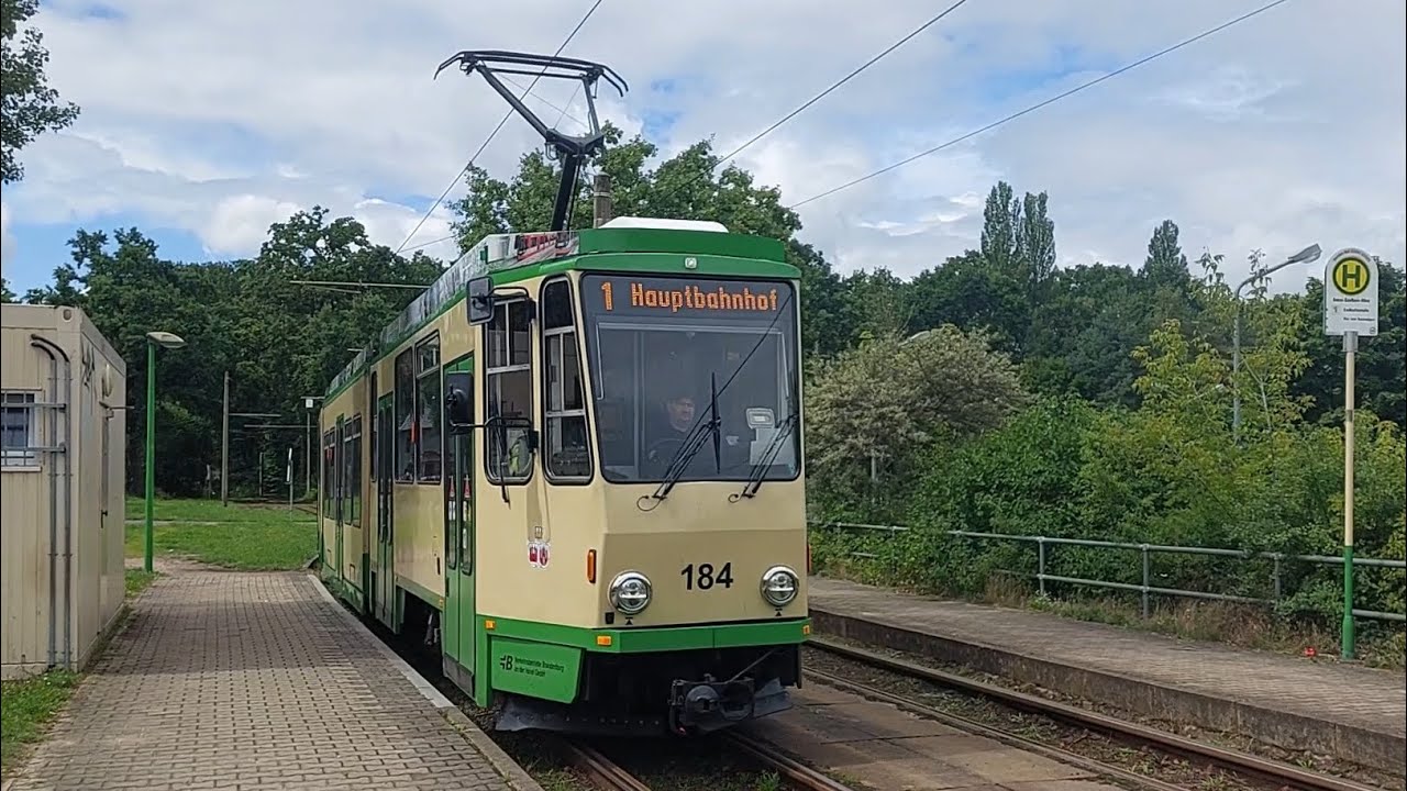 Tram Brandenburg an der Havel | Mitfahrt auf der Kompl. 1 Von A.-Saefkow-Allee bis Hauptbahnhof 