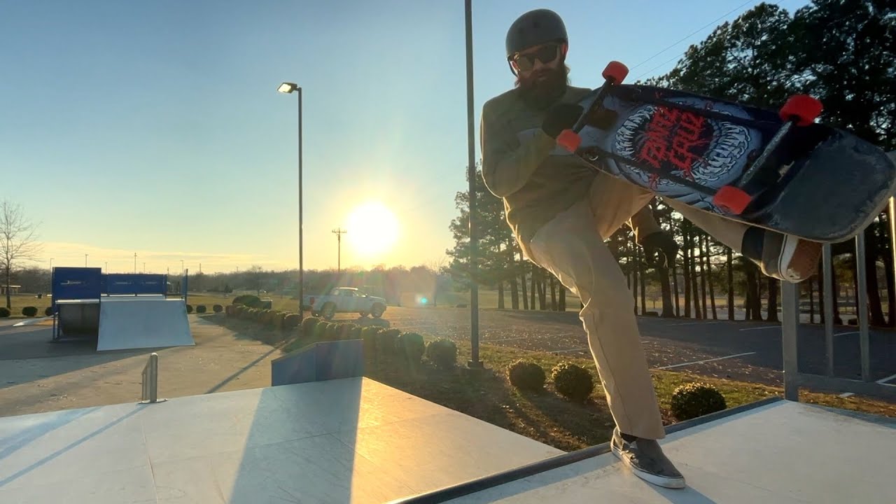 Skateboarding.