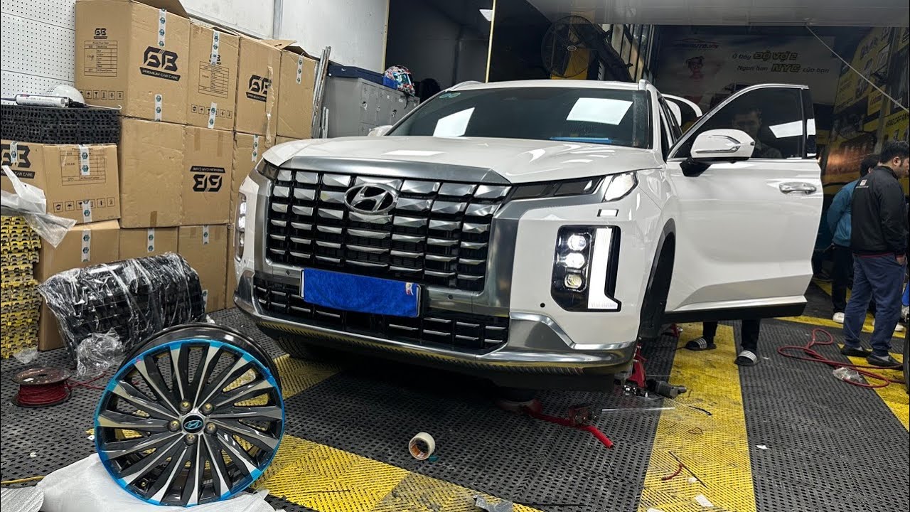 Thêm 1 xe Hyundai palisade lên full gói nâng cấp 150tr - giống phiên bản nhập 99,9%. #chungauto