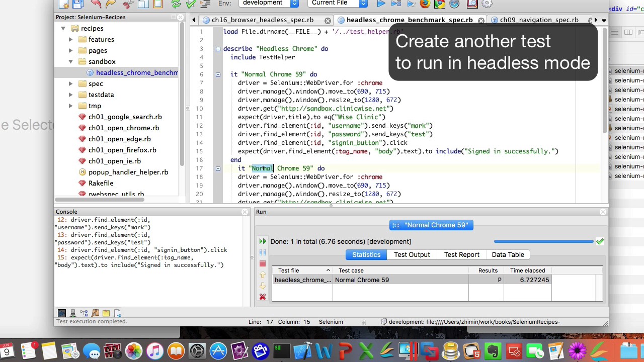 Headless Chrome with Selenium WebDriver