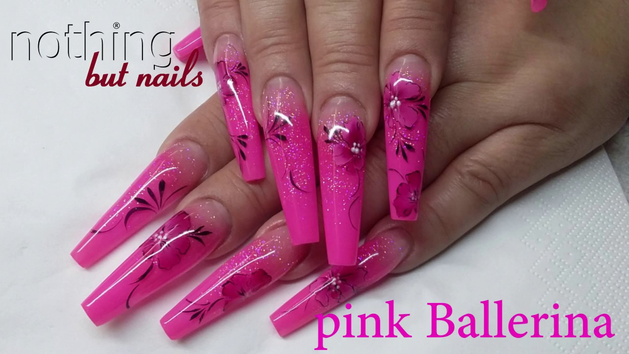 pink nails ballerina naildesign   nothing but nails