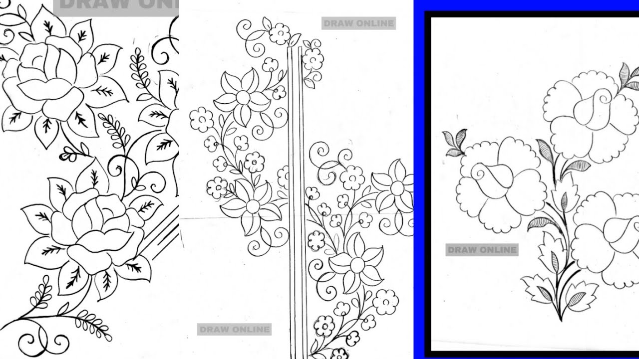 40+embroidery design sketch/hand embroidery design images free