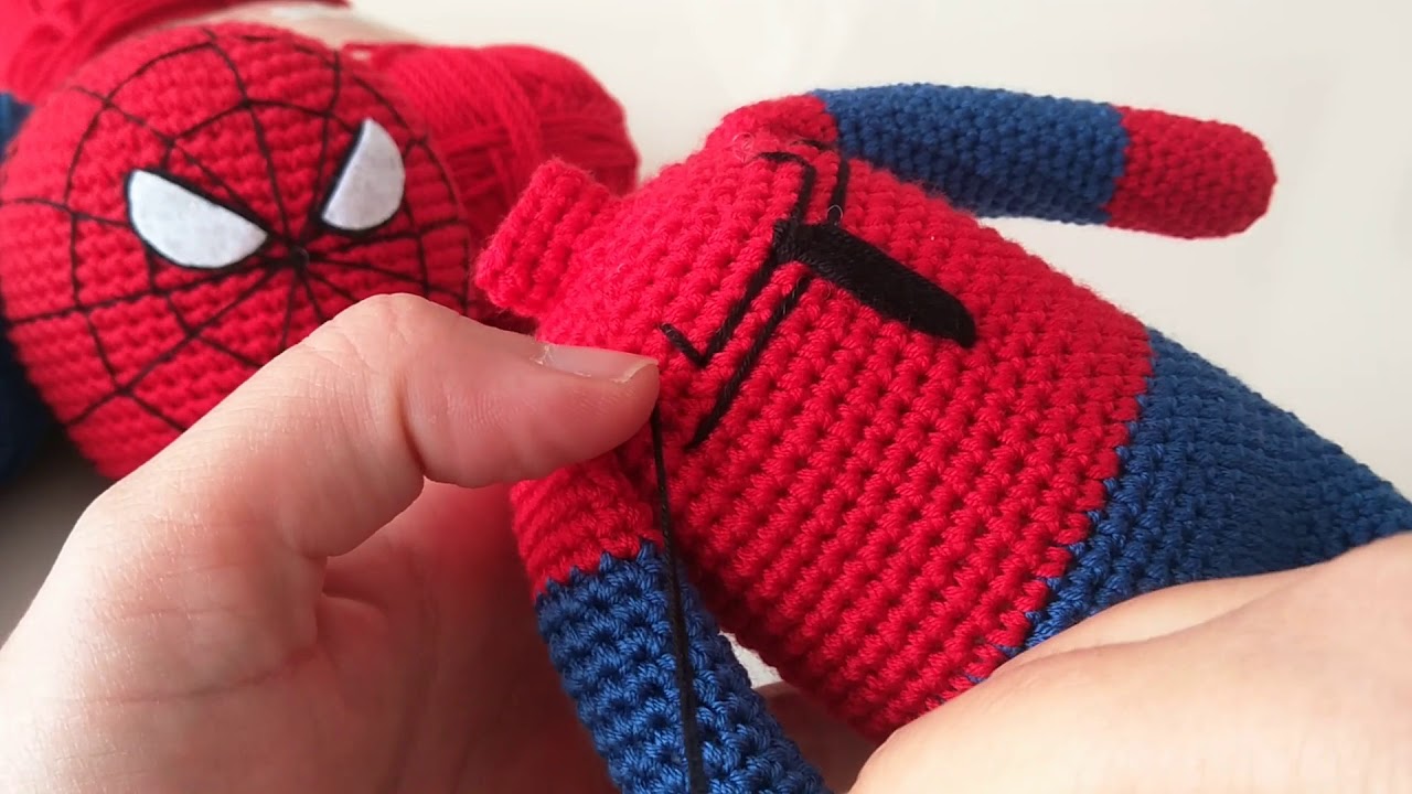 Amigurumi Tarif / Pattern - Örümcek Adam / Spiderman - Bölüm 5 / Part 5