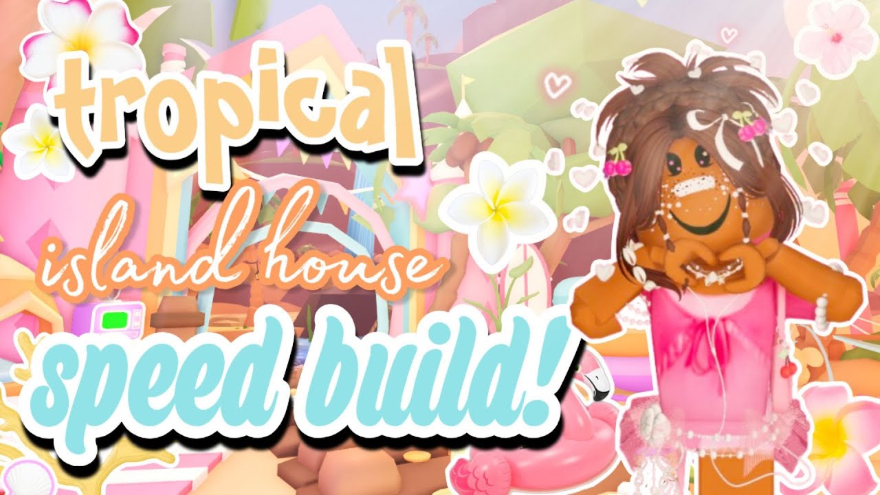 🏄‍♀️tropical island house speed build!!🏝️🌺*PART 1*
