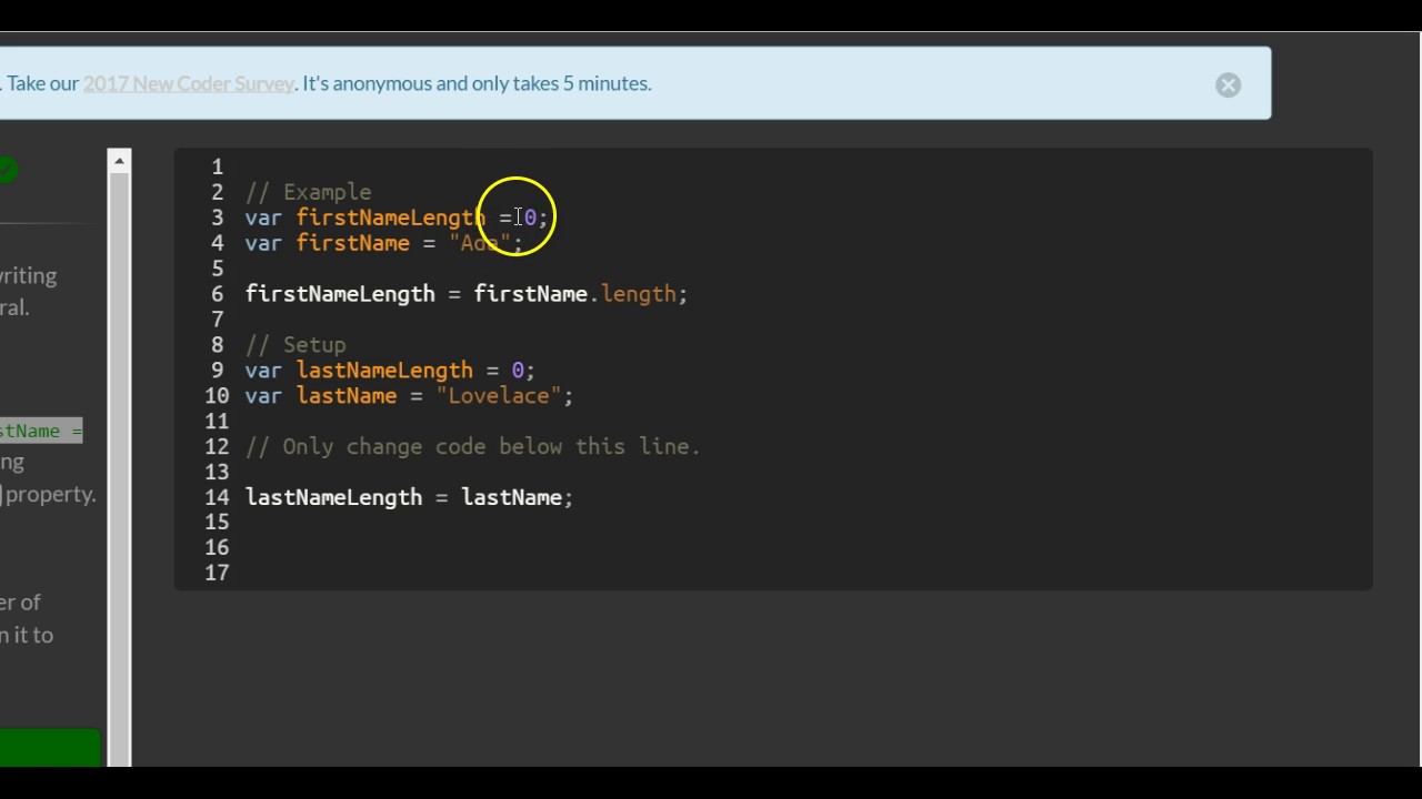 Find the Length of a String, freeCodeCamp Basic Javascript